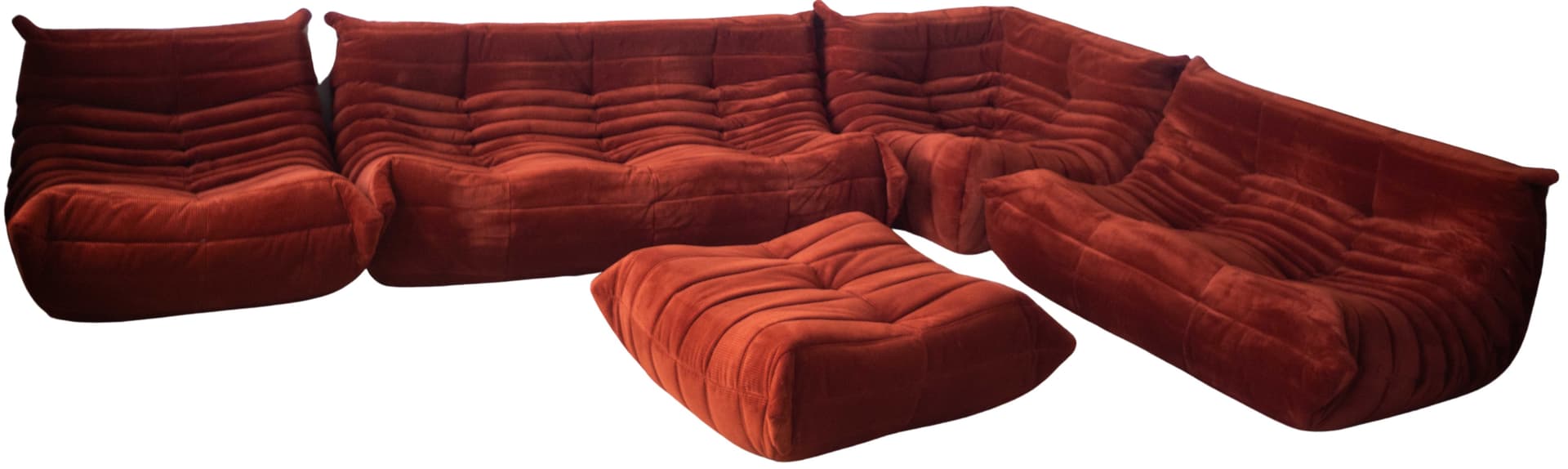 Zestaw wypoczynkowy Togo 5 części, cord bursztyn