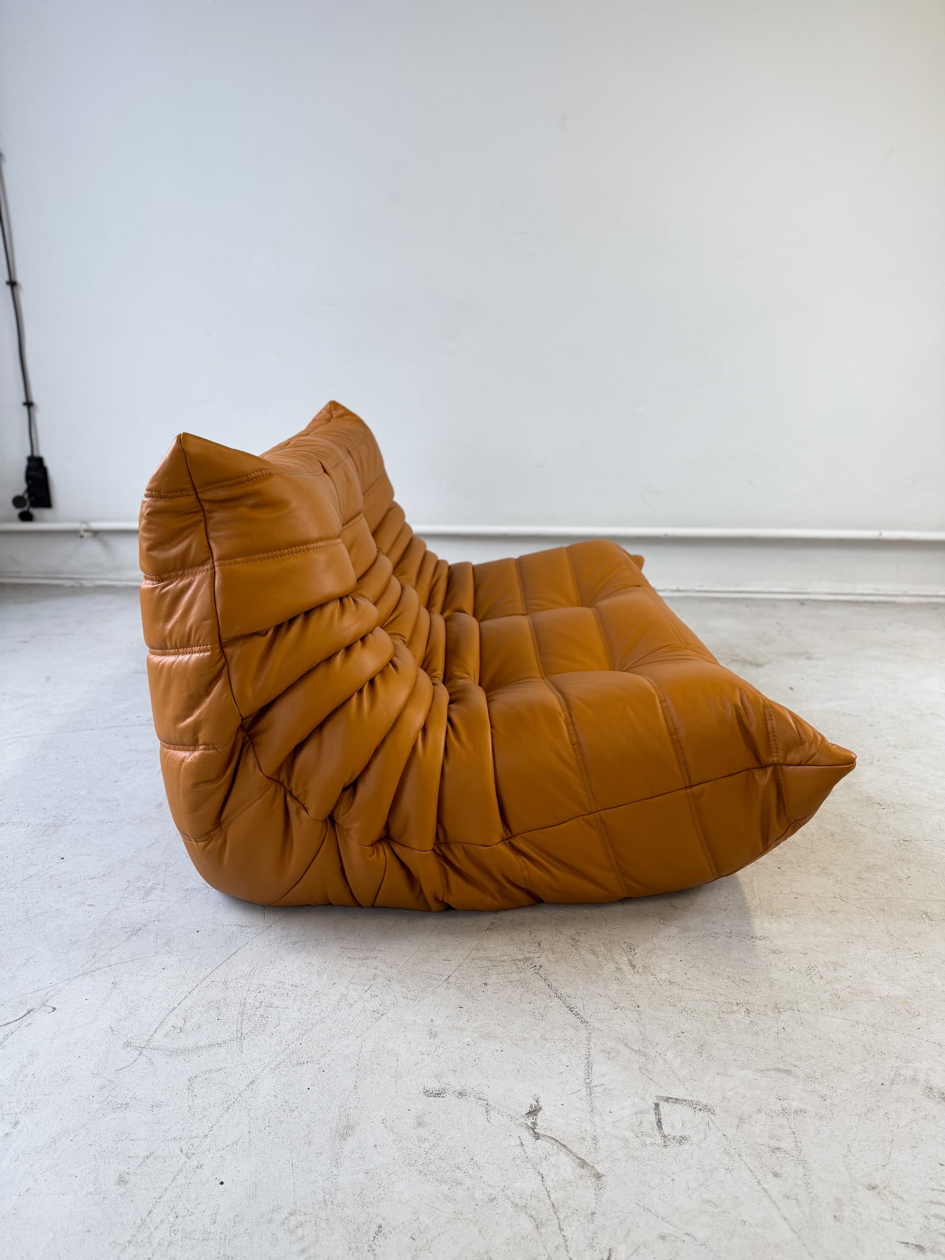 Sofa Togo dwuosobowa, skóra brązowa light cognac - 52391
