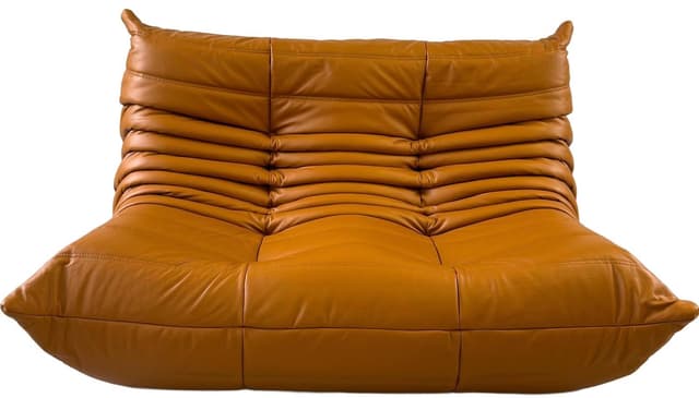 Sofa Togo dwuosobowa, skóra brązowa light cognac - WYMIARY