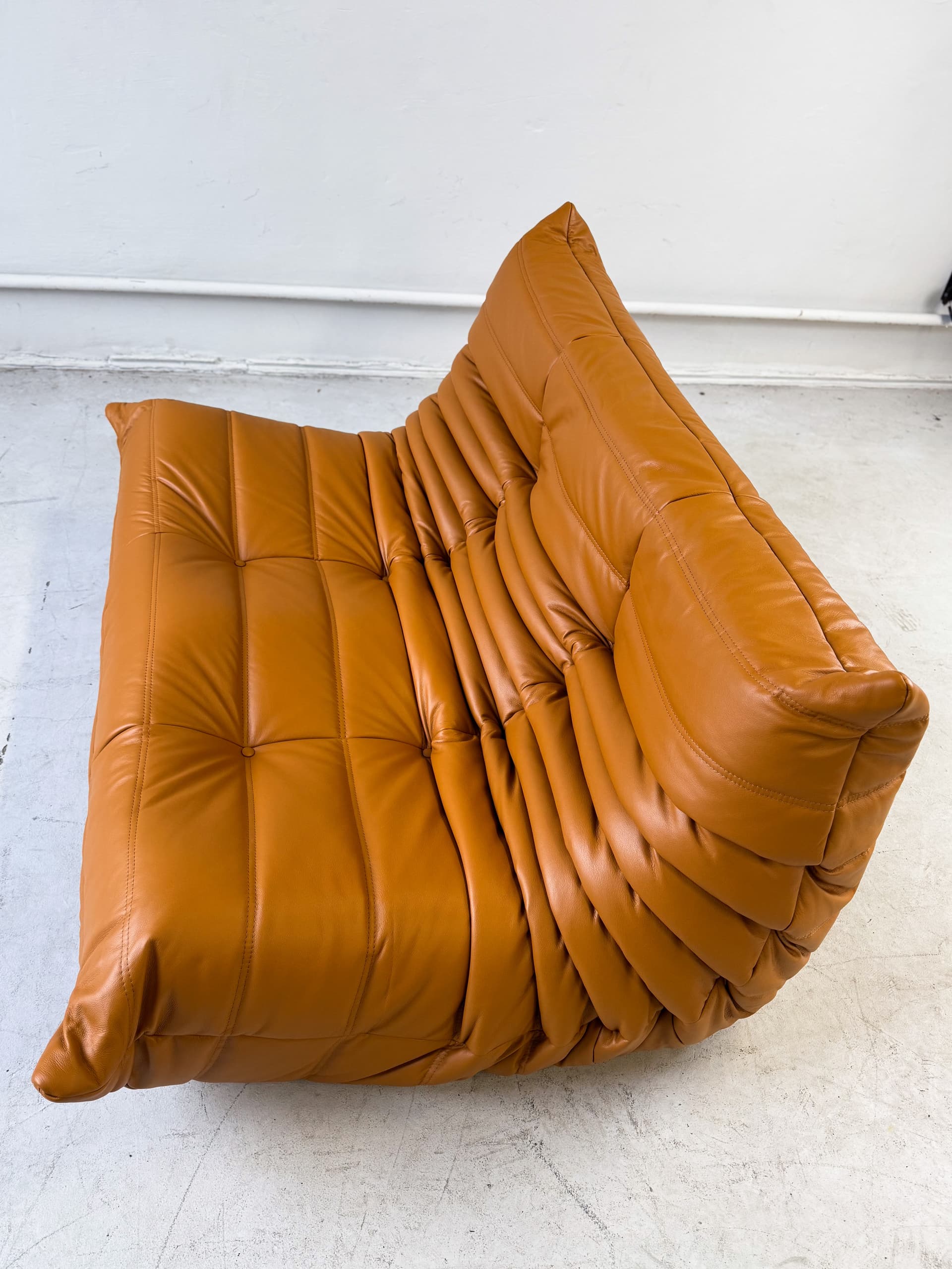 Sofa Togo dwuosobowa, skóra brązowa light cognac - 52387