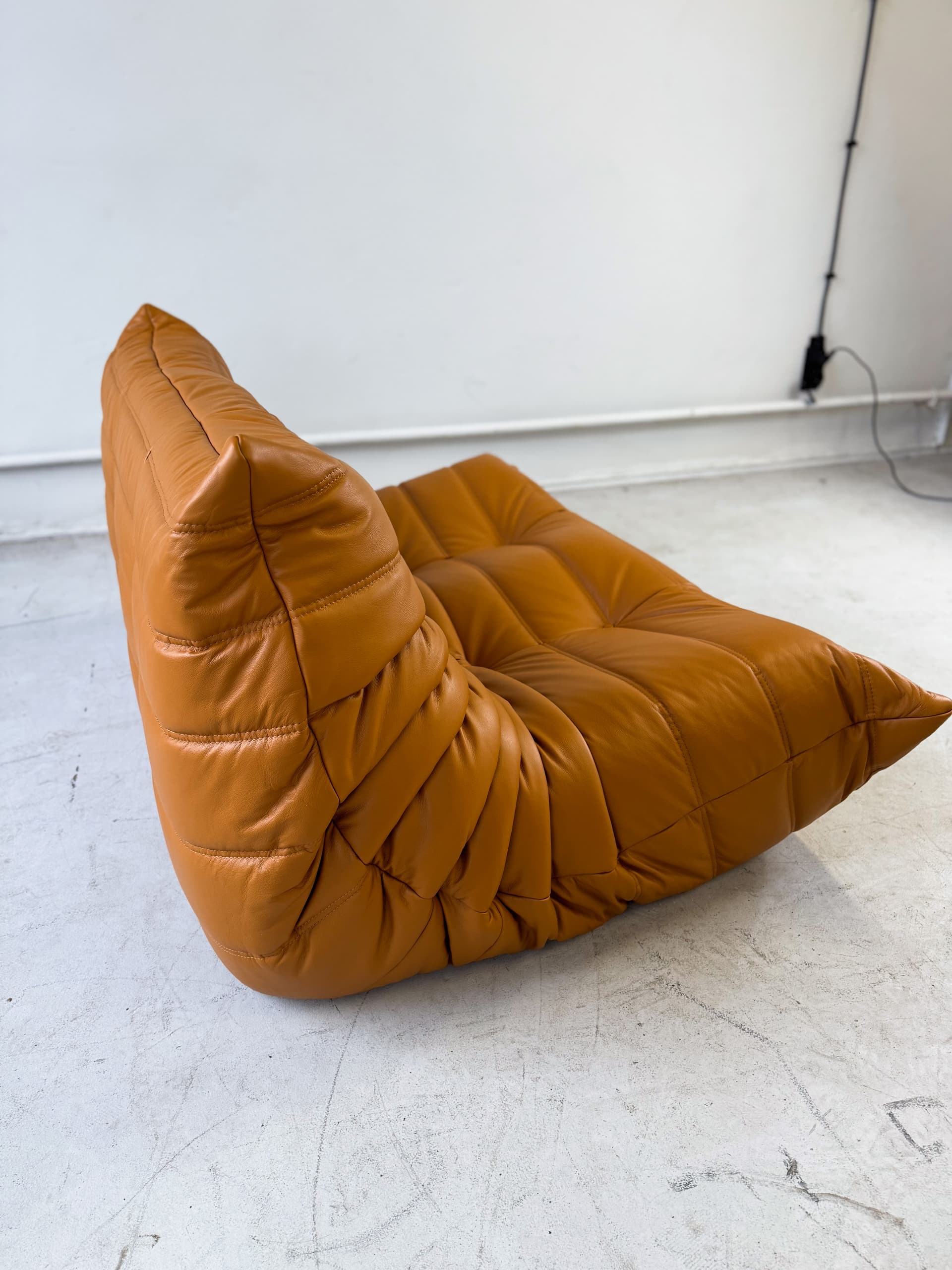 Sofa Togo dwuosobowa, skóra brązowa light cognac - 52392
