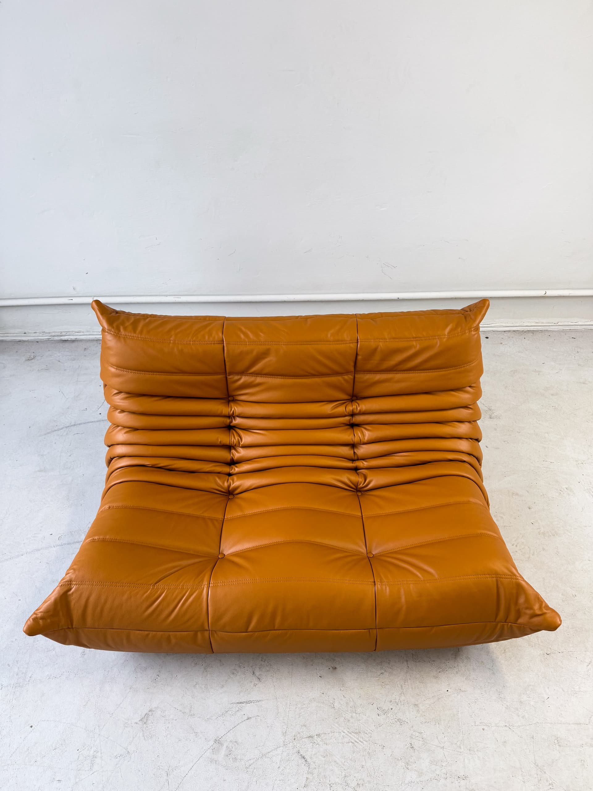 Sofa Togo dwuosobowa, skóra brązowa light cognac - 52390