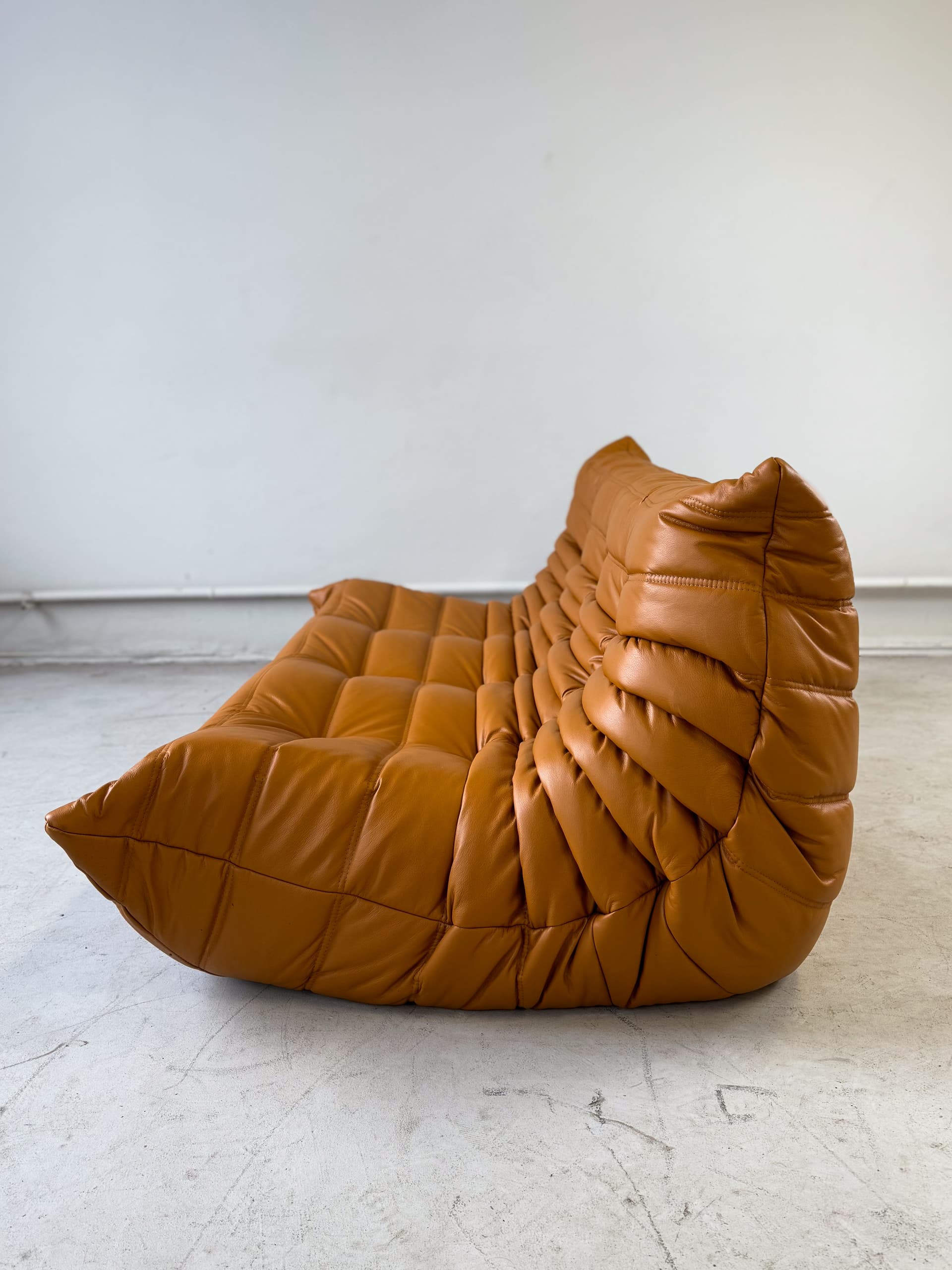 Sofa Togo trzyosobowa, skóra brązowa light cognac - 52383