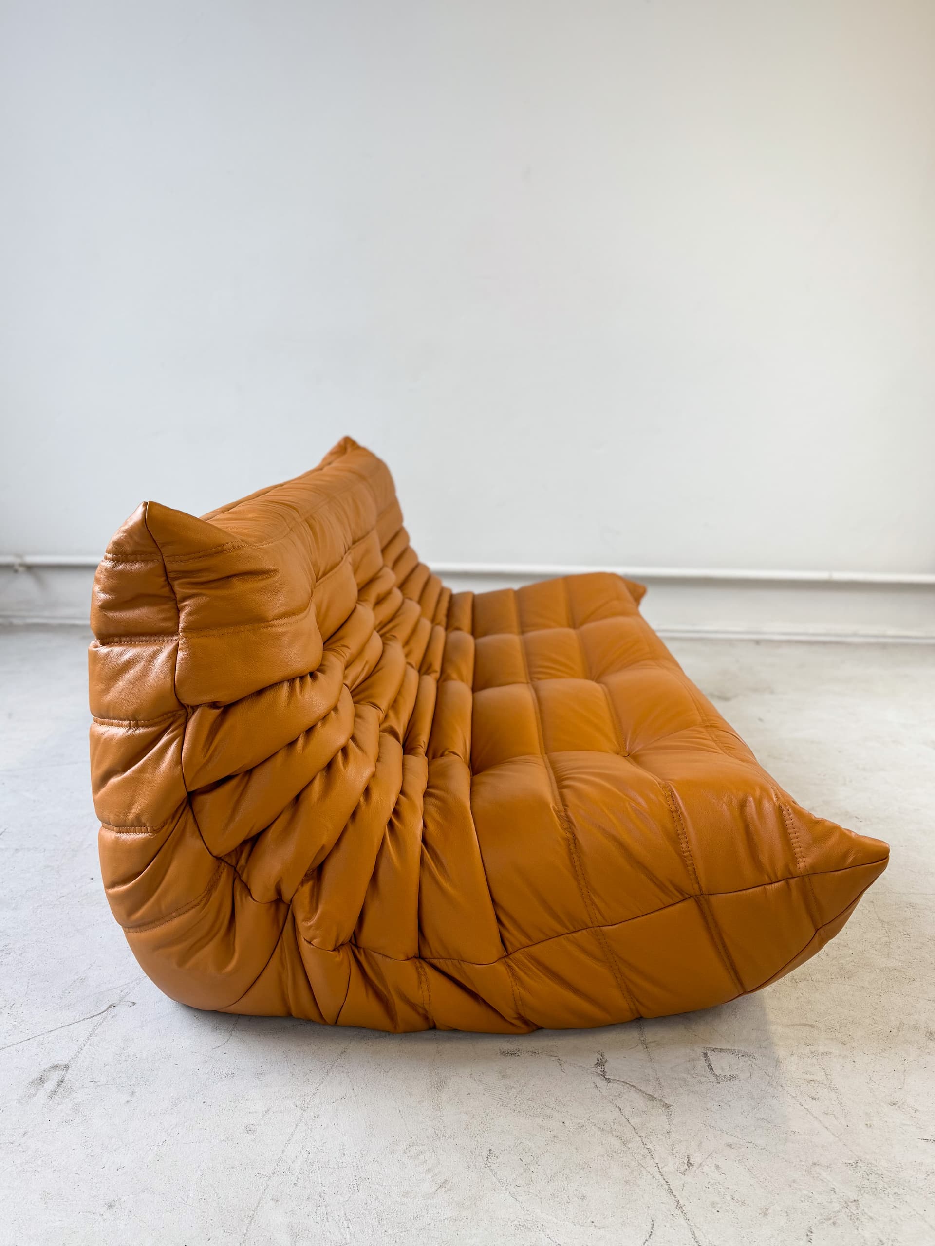 Sofa Togo trzyosobowa, skóra brązowa light cognac - 52379