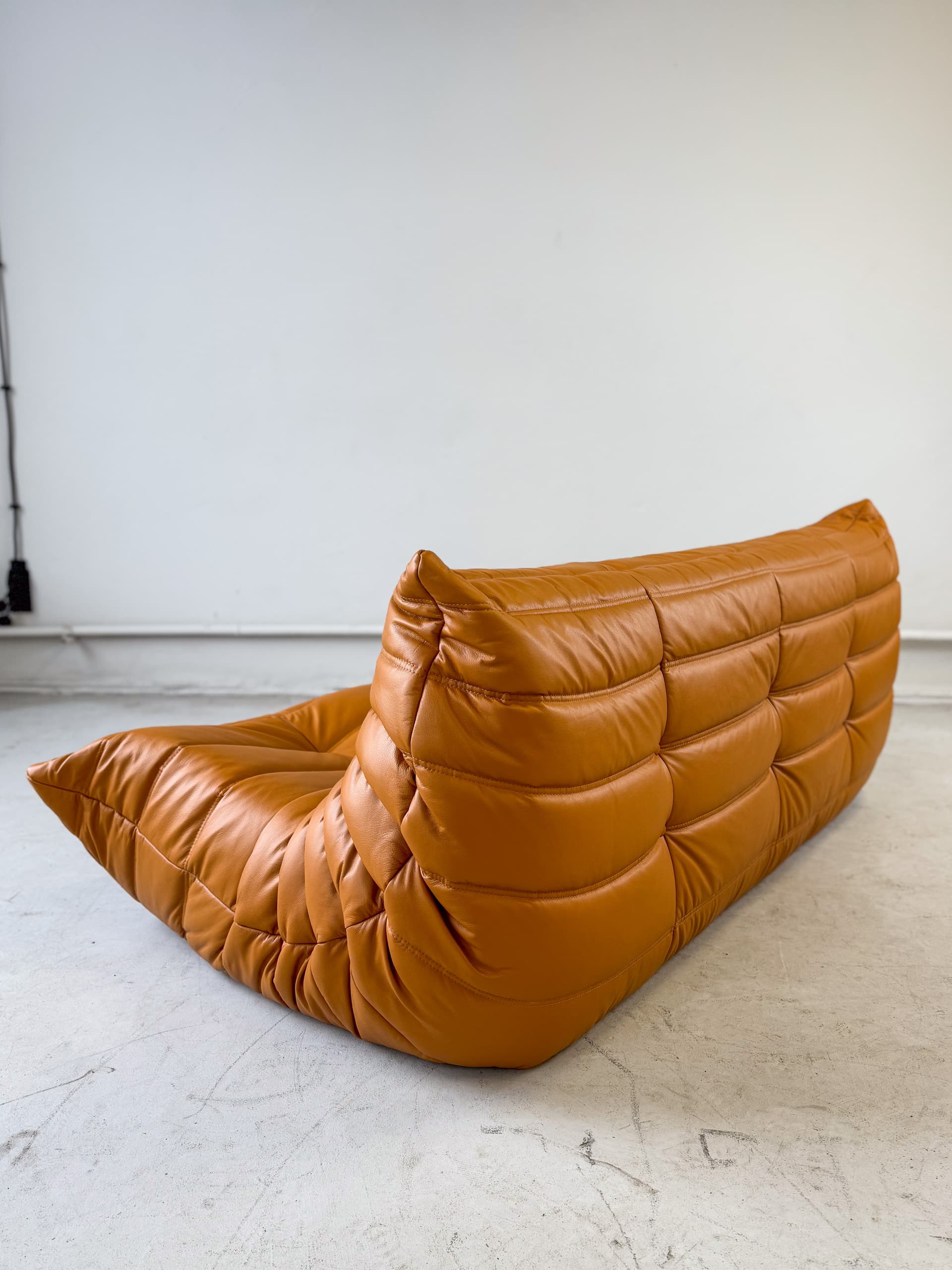Sofa Togo trzyosobowa, skóra brązowa light cognac - 52382
