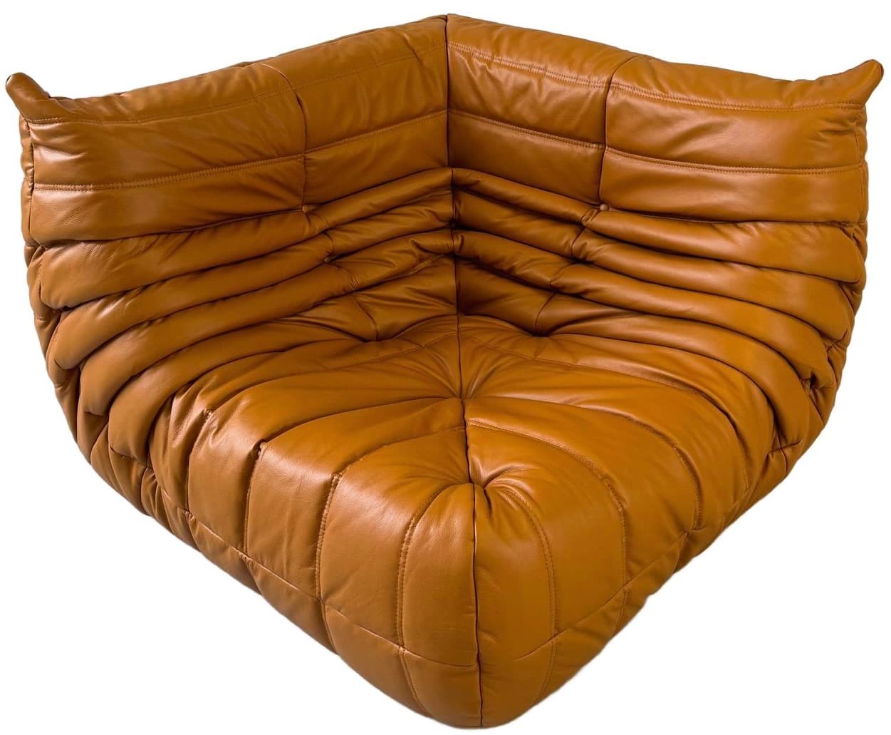 Narożnik Togo, skóra brązowa light cognac