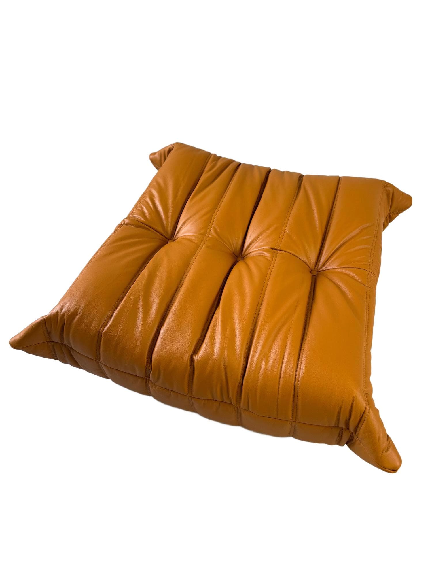 Fotel wypoczynkowy Togo z podnóżkiem, skóra brązowa light cognac - 52359