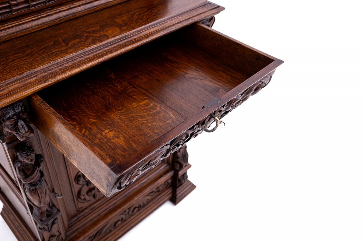 Dark Brown Baroque Sideboard, France, 1880s - 49604