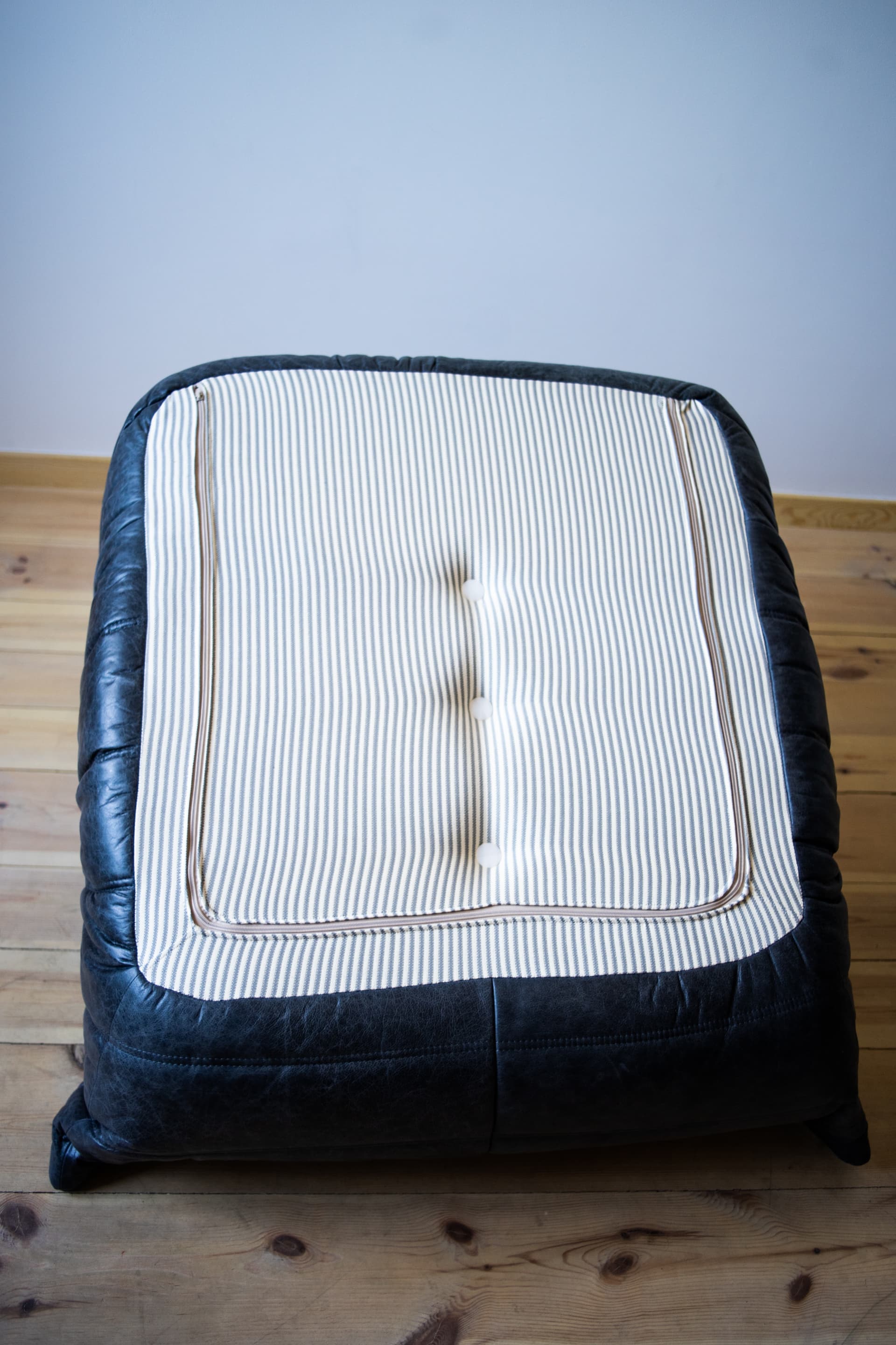 Zestaw wypoczynkowy Togo 5 części, skóra czarna dubai - 165055