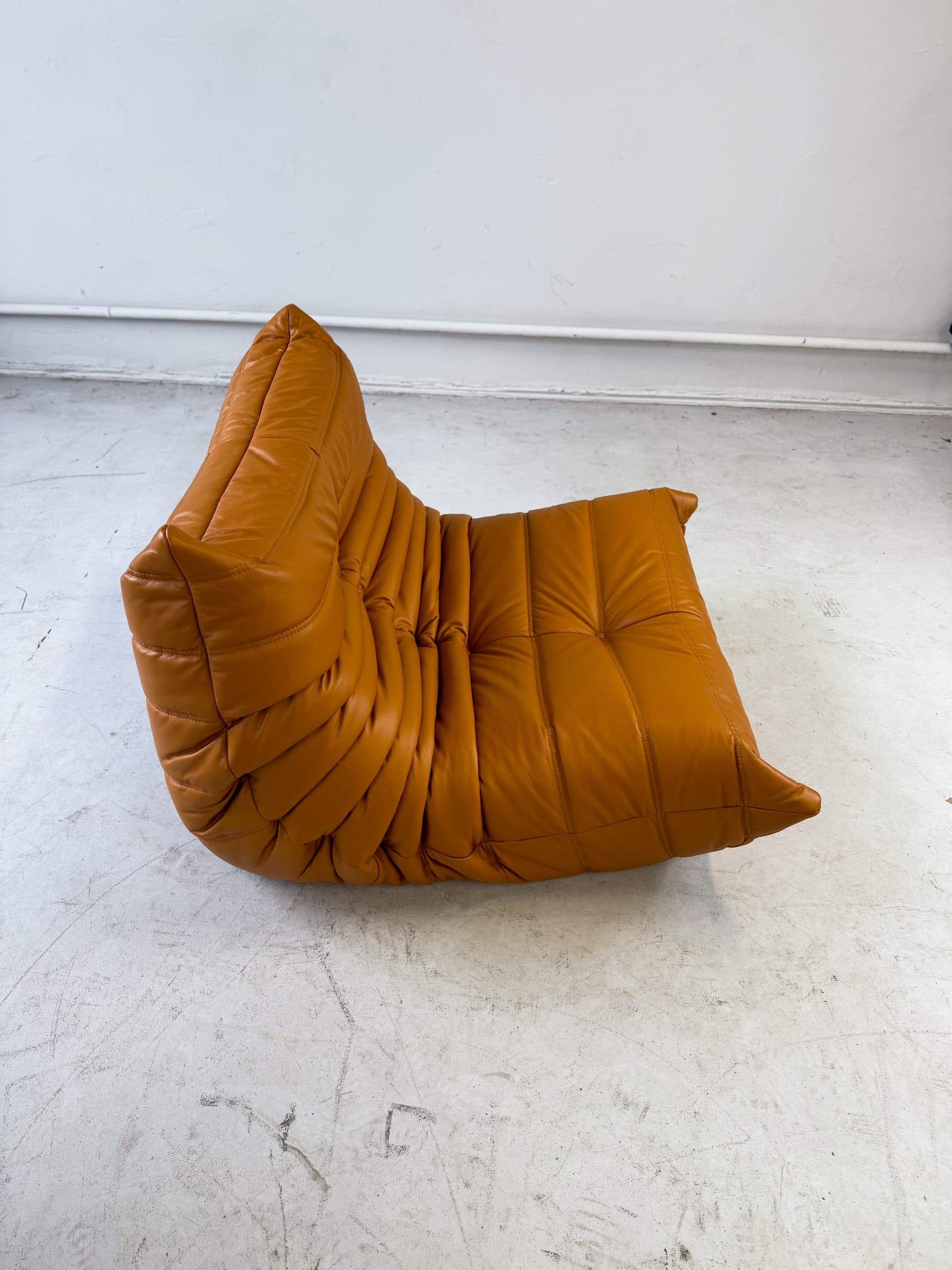 Fotel wypoczynkowy Togo, skóra brązowa light cognac - 52451