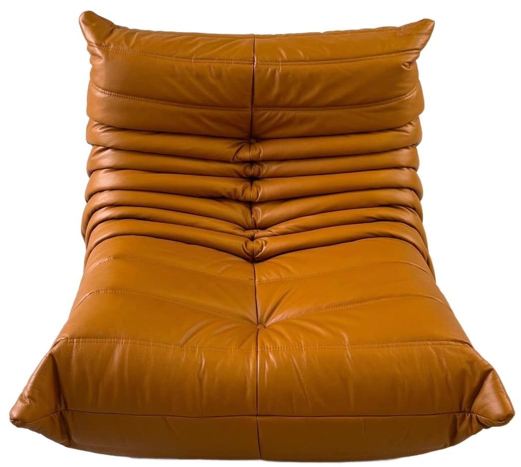 Fotel wypoczynkowy Togo, skóra brązowa light cognac