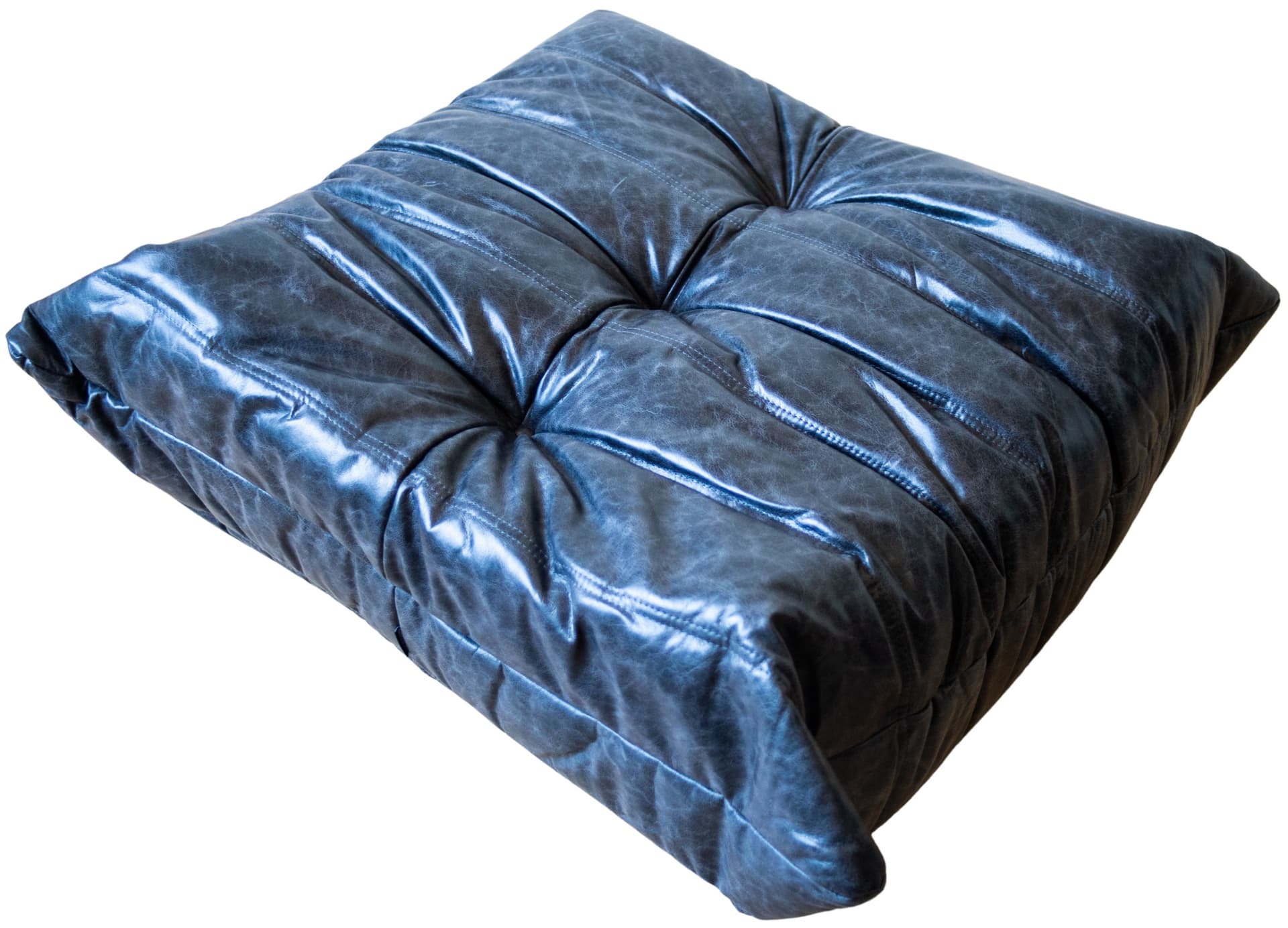 Podnóżek Togo, skóra czarna dubai