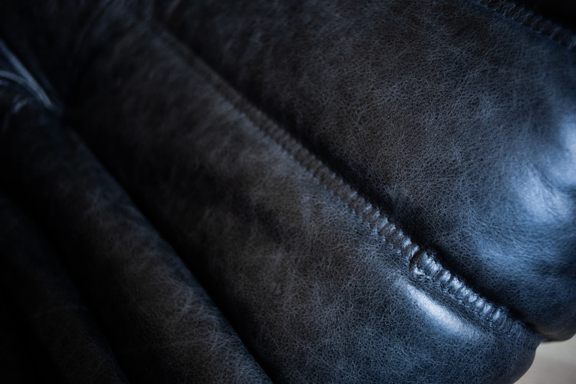 Sofa Togo dwuosobowa, skóra czarna dubai - 52446