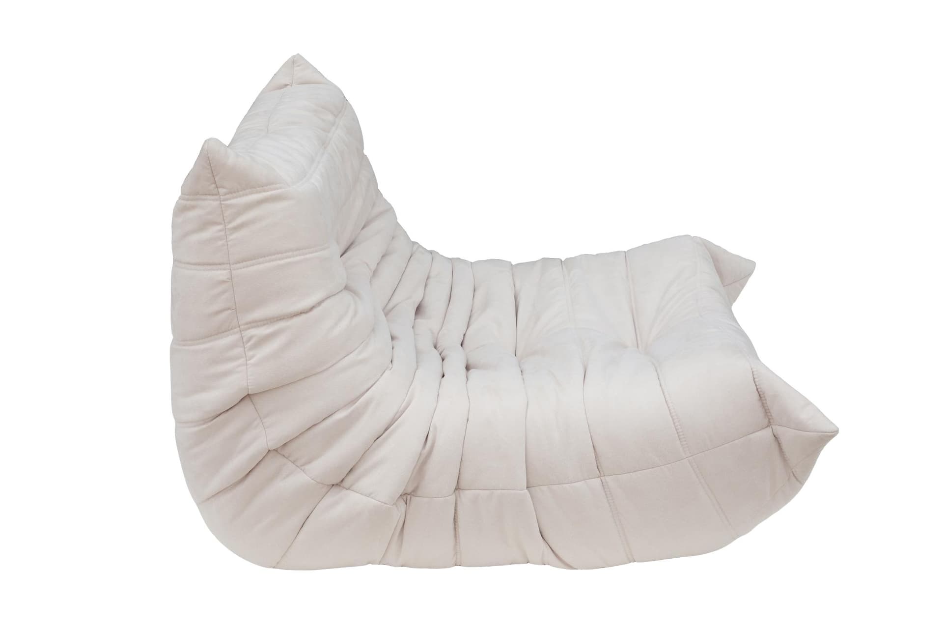 Fotel wypoczynkowy Togo, mikrofibra off-white - 52421