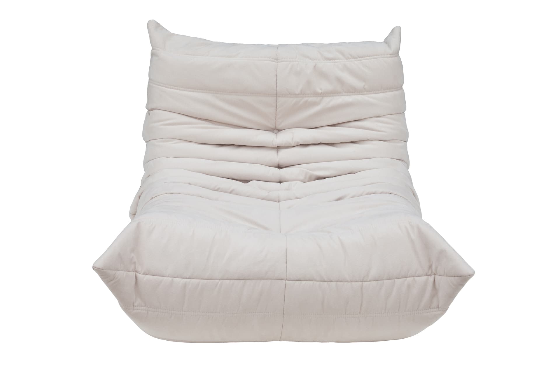 Fotel wypoczynkowy Togo, mikrofibra off-white - 52423