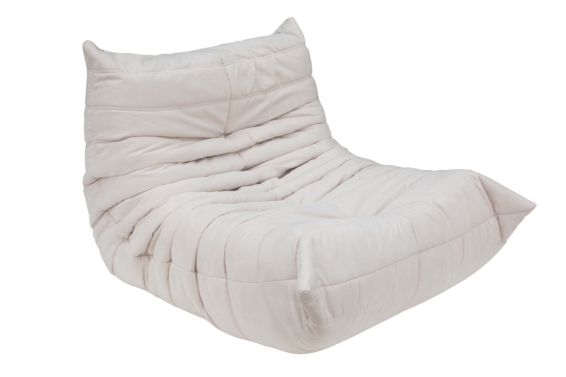 Fotel wypoczynkowy Togo, mikrofibra off-white - 52422