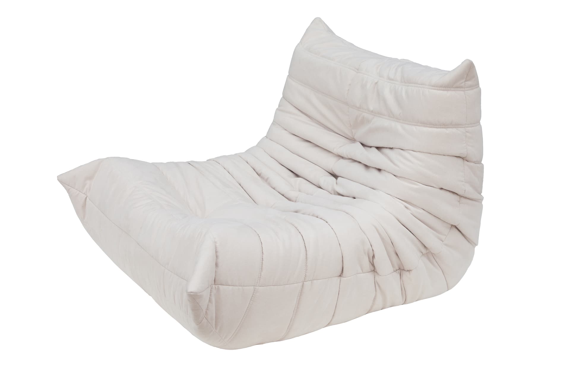 Fotel wypoczynkowy Togo, mikrofibra off-white - 52424