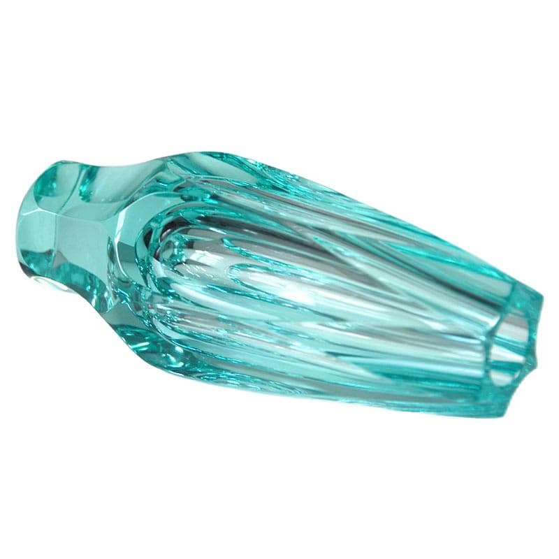 Turkusowy wazon ze szkła kryształowego, dla Moser, Czechosłowacja, lata 50. - 4888