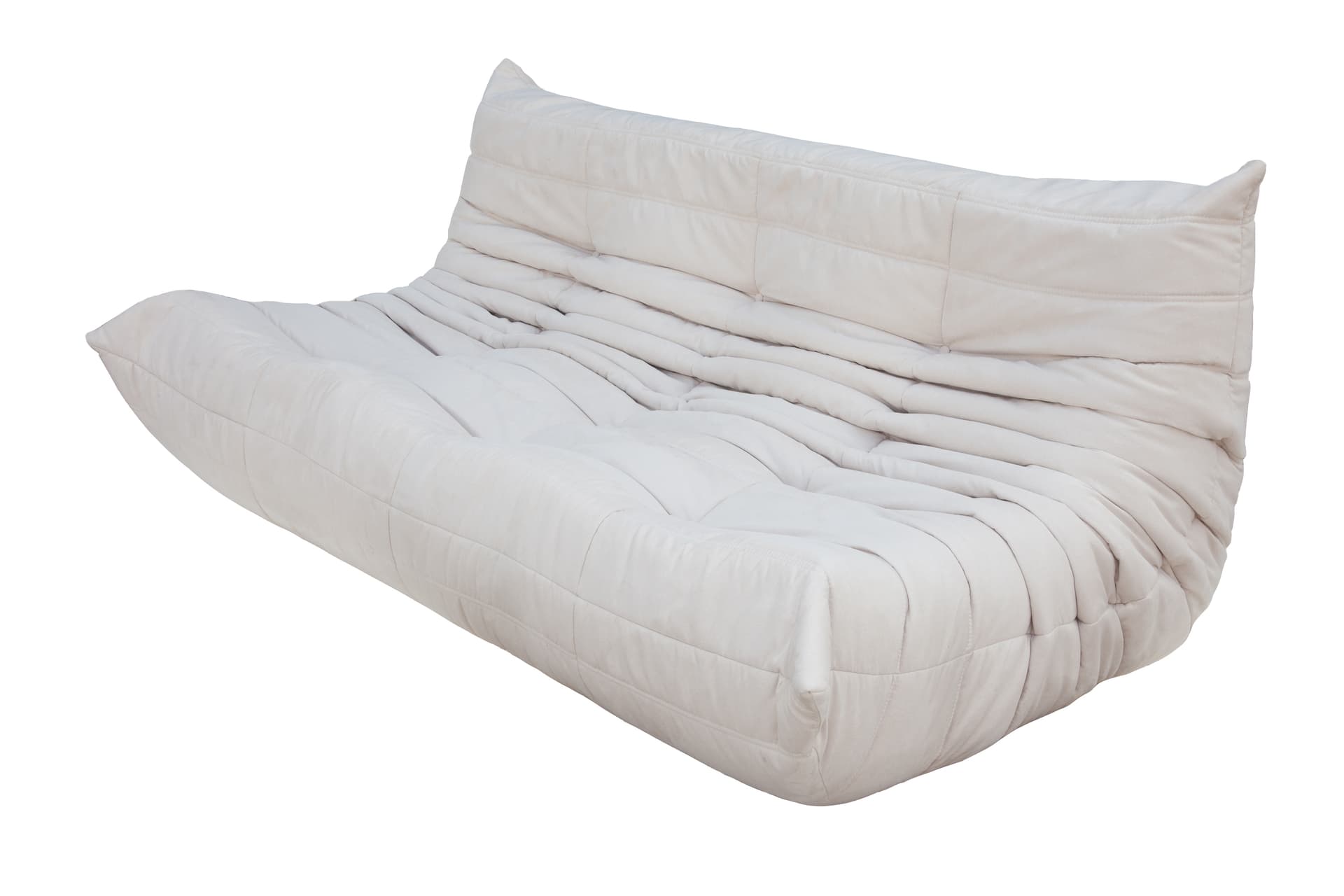 Sofa Togo trzyosobowa, mikrofibra off-white - 52409