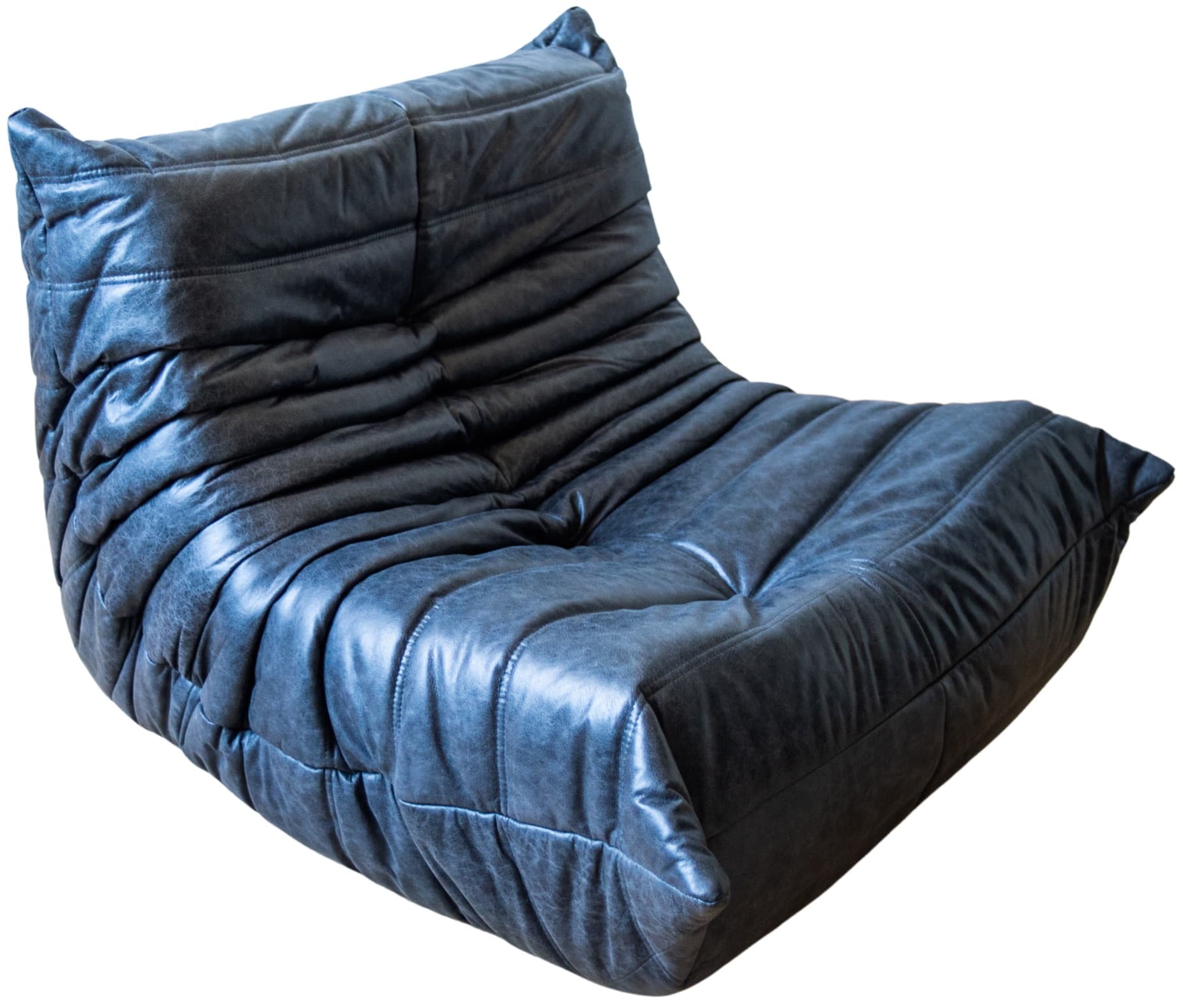 Fotel wypoczynkowy Togo, skóra czarna dubai