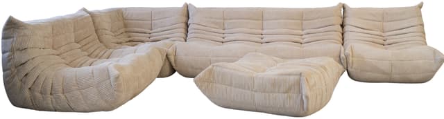 Zestaw wypoczynkowy Togo 5 części, cord beżowy - WYMIARY