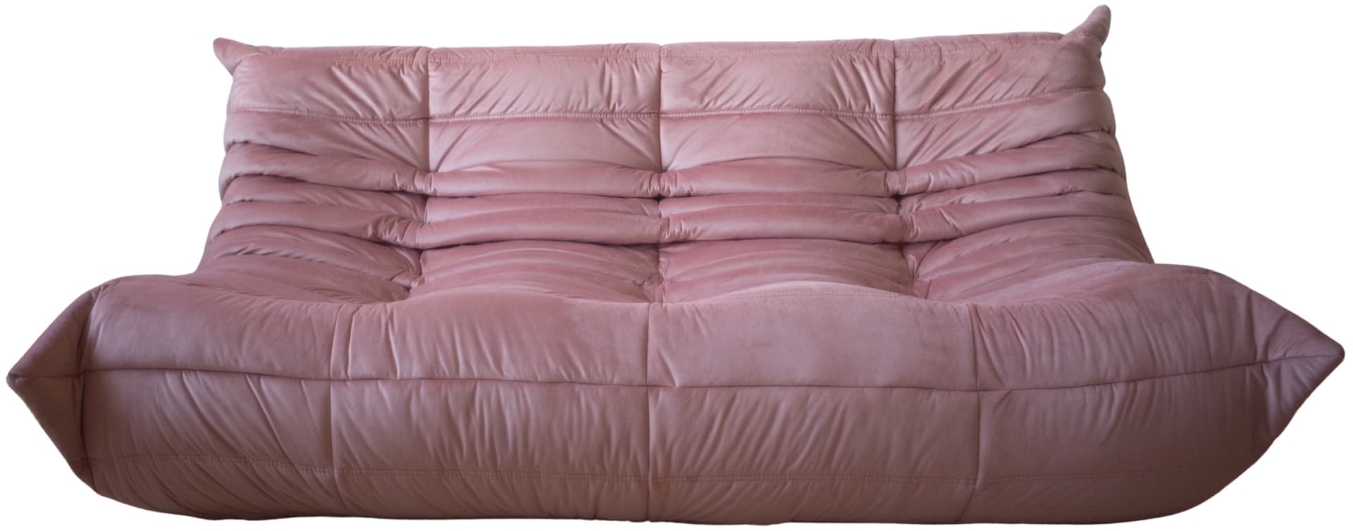 Sofa Togo trzyosobowa, velvet perłowy róż