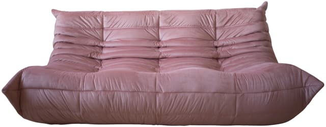 Sofa Togo trzyosobowa, velvet perłowy róż - WYMIARY
