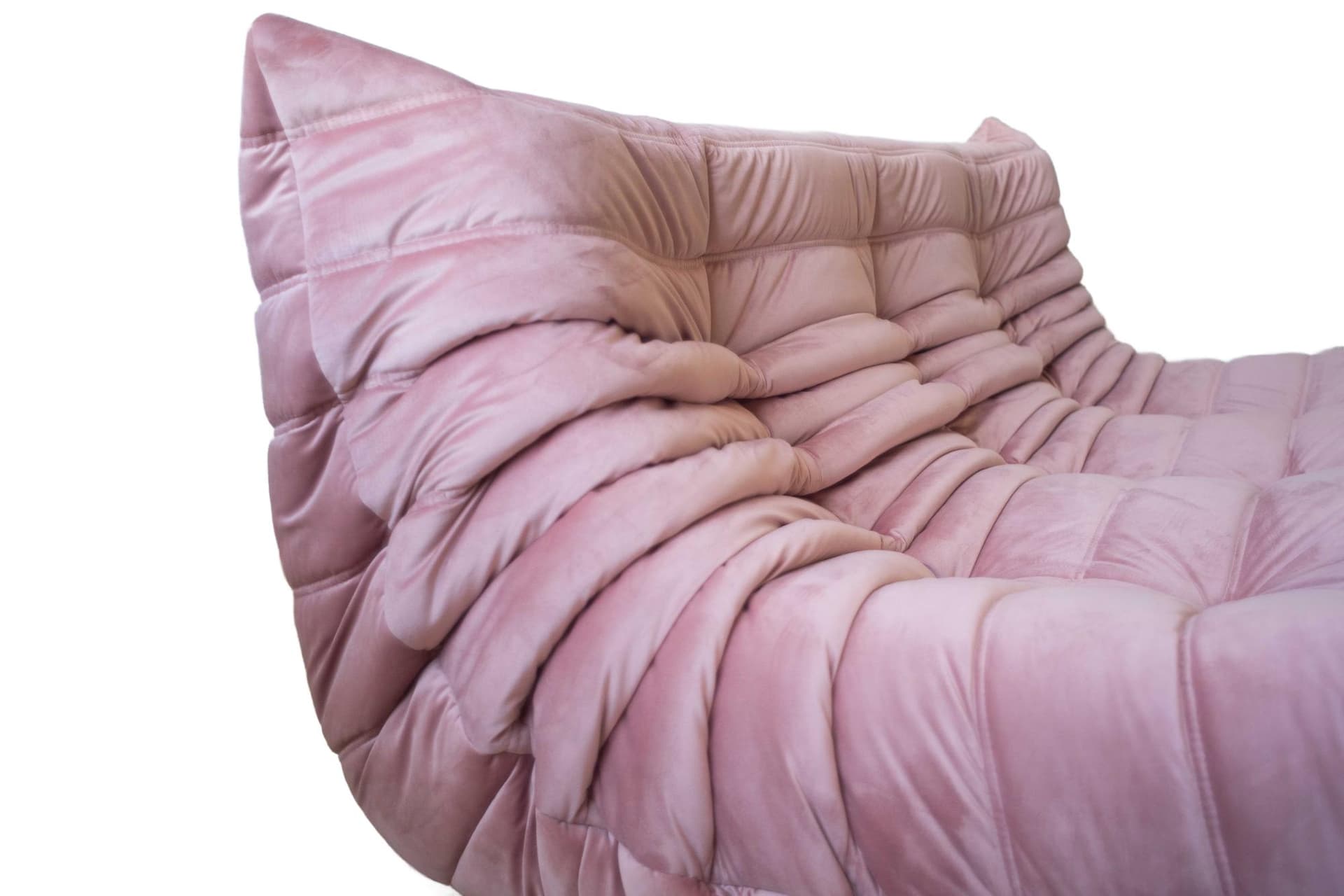 Sofa Togo trzyosobowa, velvet perłowy róż - 52523