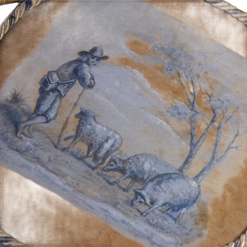 Złoty wachlarz kominkowy, Francja, poł. XIX w. - 4879