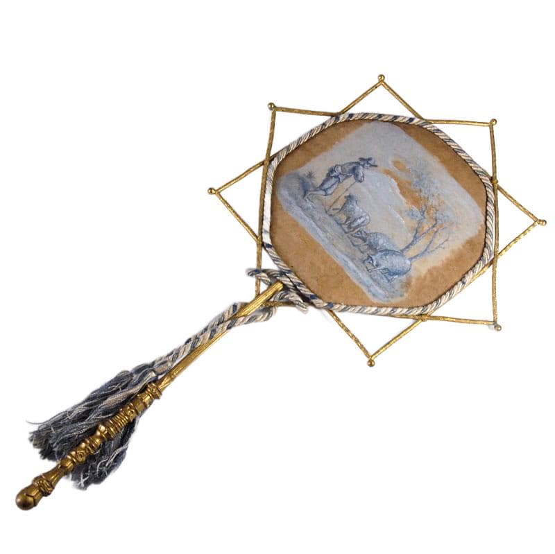 Złoty wachlarz kominkowy, Francja, poł. XIX w. - 4876