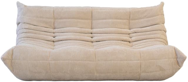 Sofa Togo trzyosobowa, cord beżowy - WYMIARY