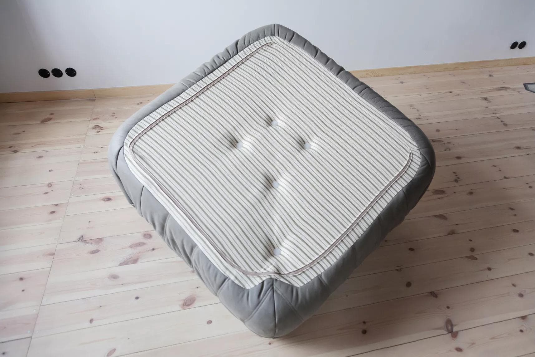 Narożnik Togo, skóra szara madras - 165204