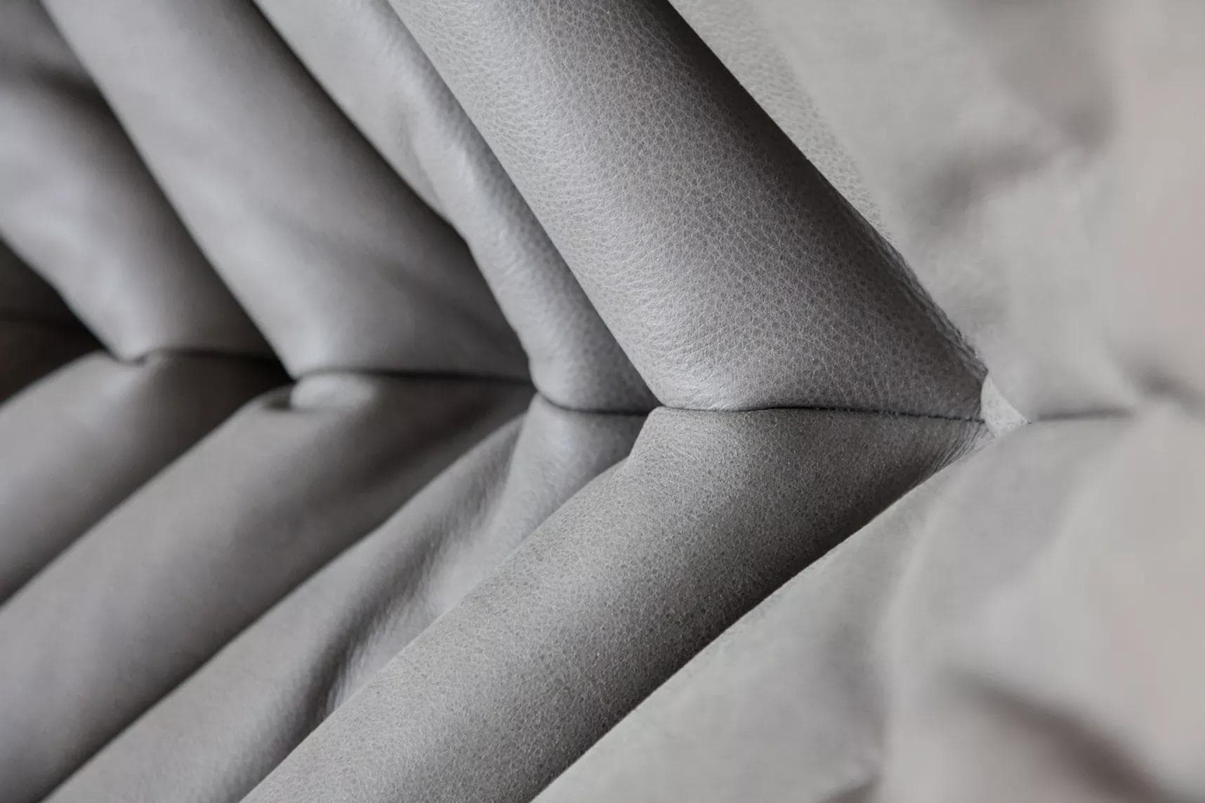 Narożnik Togo, skóra szara madras - 165196