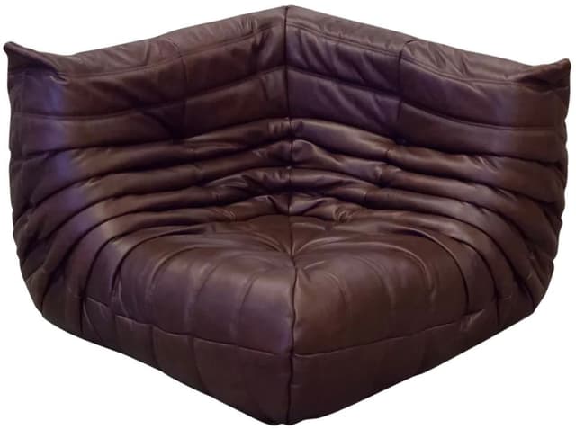 Narożnik Togo, skóra czekoladowy brąz - WYMIARY