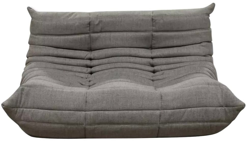 Sofa Togo dwuosobowa, tekstylia ciepły szary