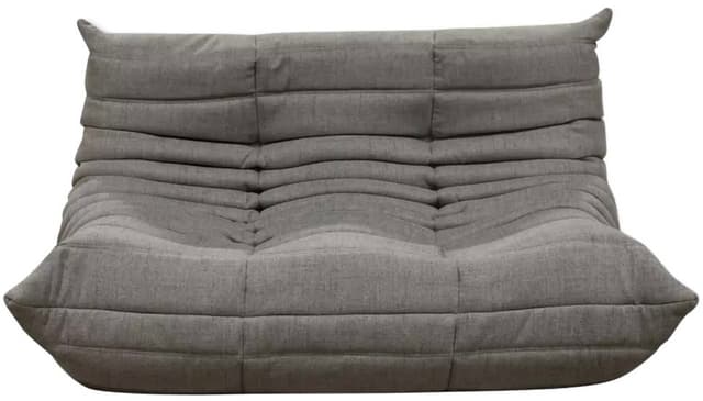 Sofa Togo dwuosobowa, tekstylia ciepły szary - WYMIARY