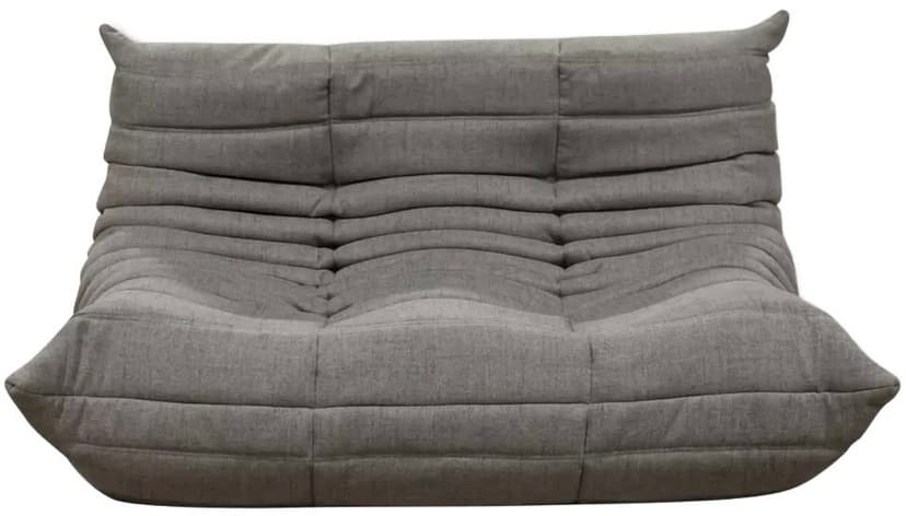 Sofa Togo dwuosobowa, tekstylia ciepły szary