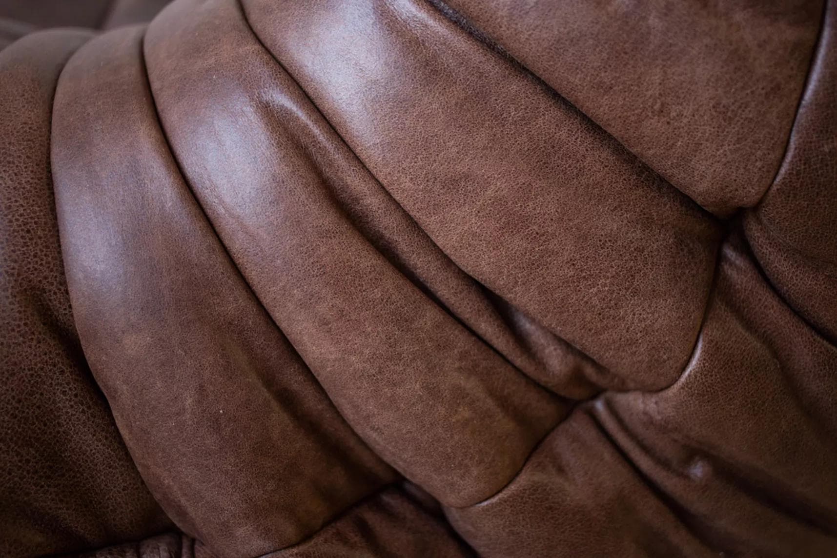 Narożnik Togo, skóra brązowa kasztanowa - 165172