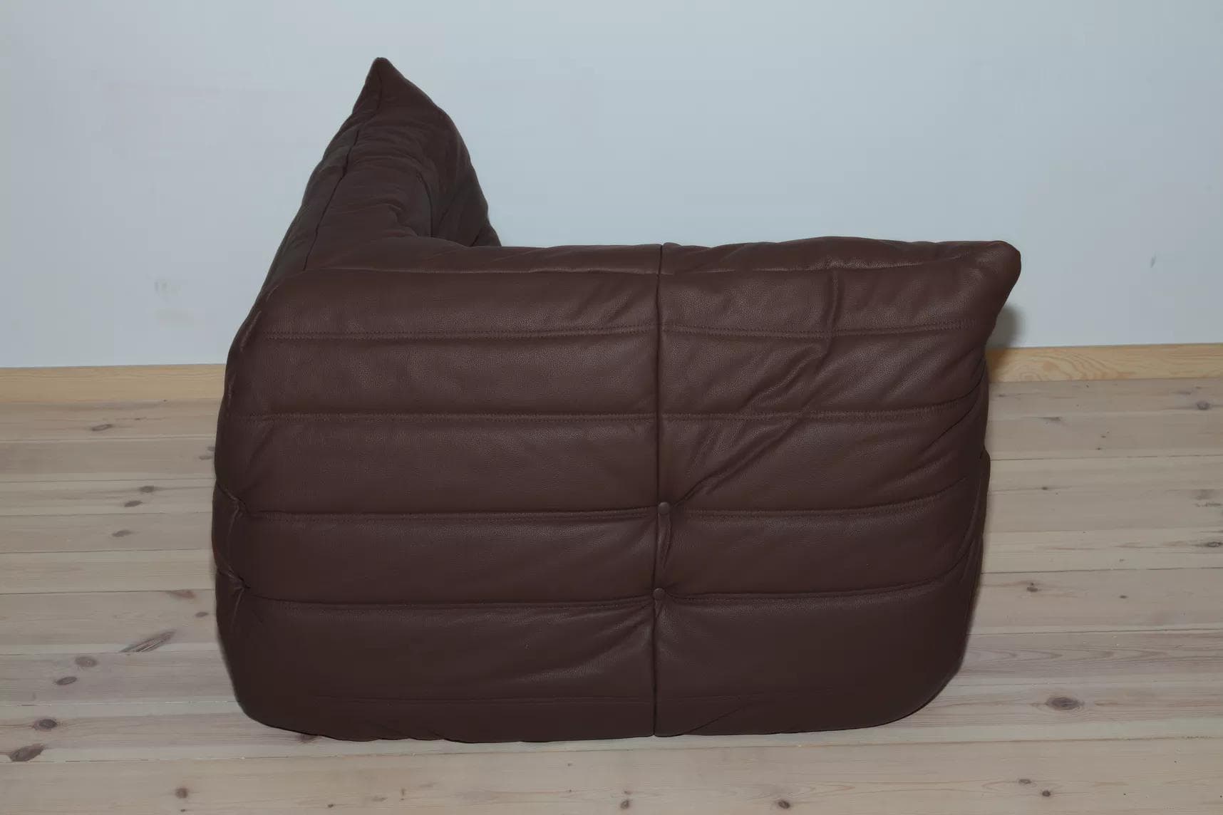 Narożnik Togo, skóra brązowa madras - 165865