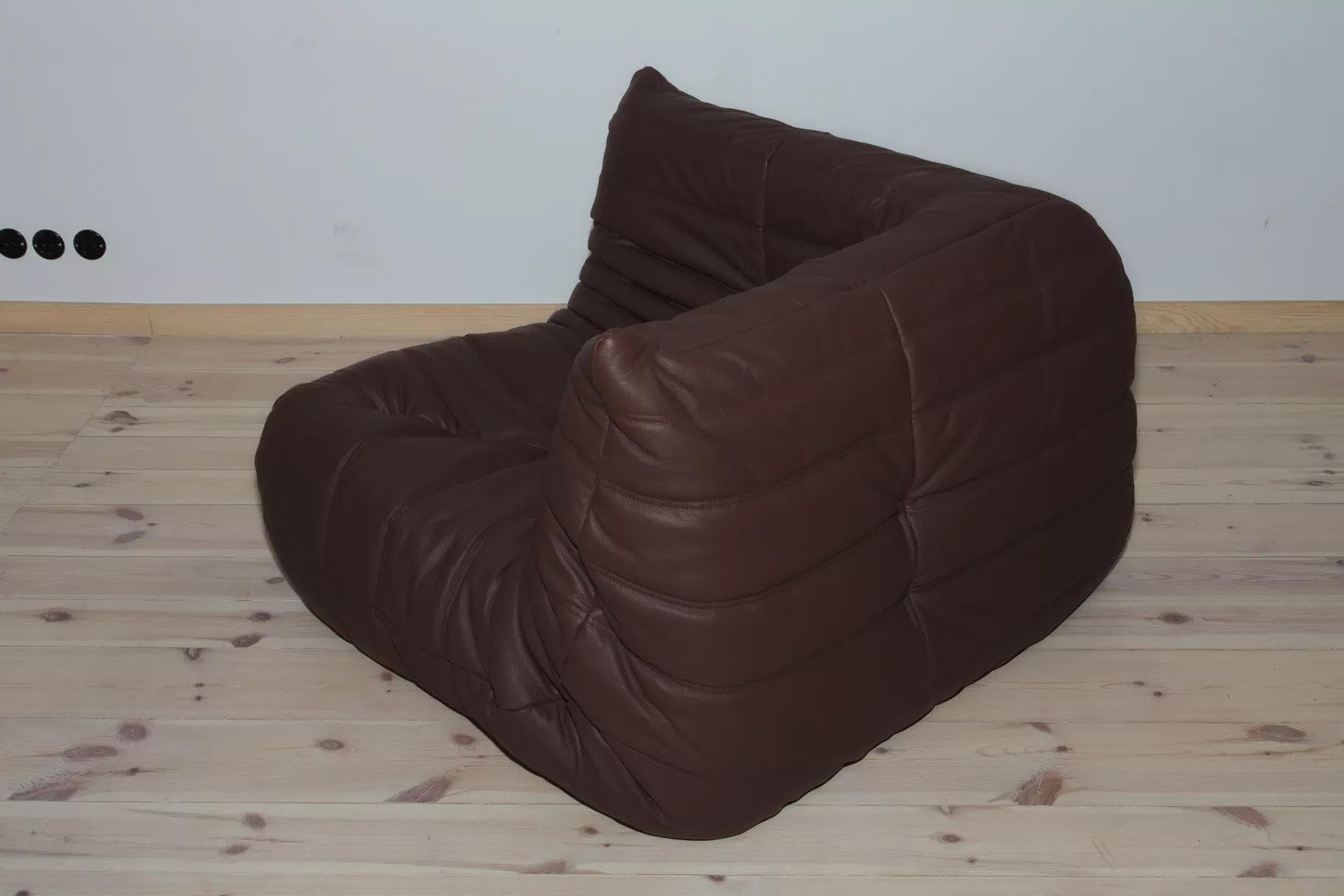 Narożnik Togo, skóra brązowa madras - 165859