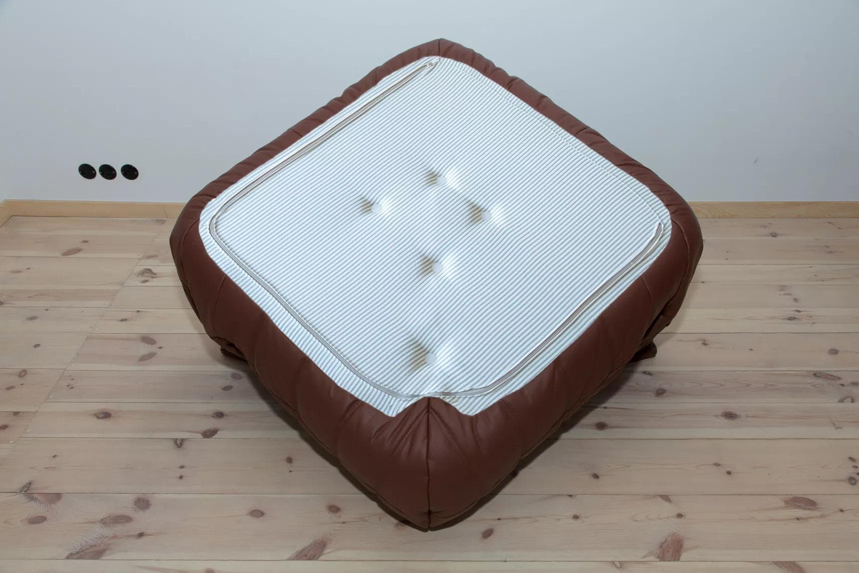 Narożnik Togo, skóra brązowa madras - 165870