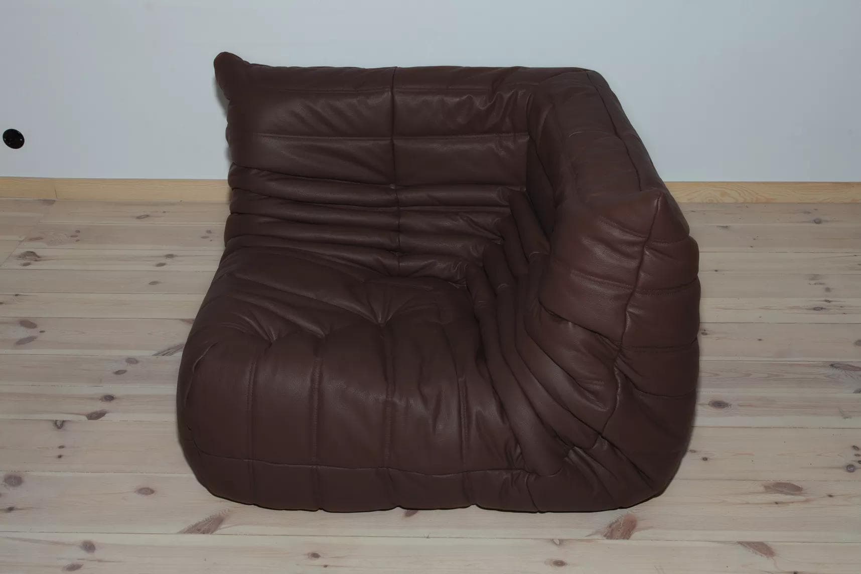 Narożnik Togo, skóra brązowa madras - 165863