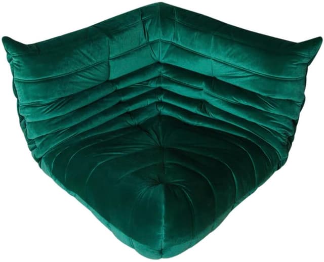 Narożnik Togo, velvet zielony szmaragd - WYMIARY