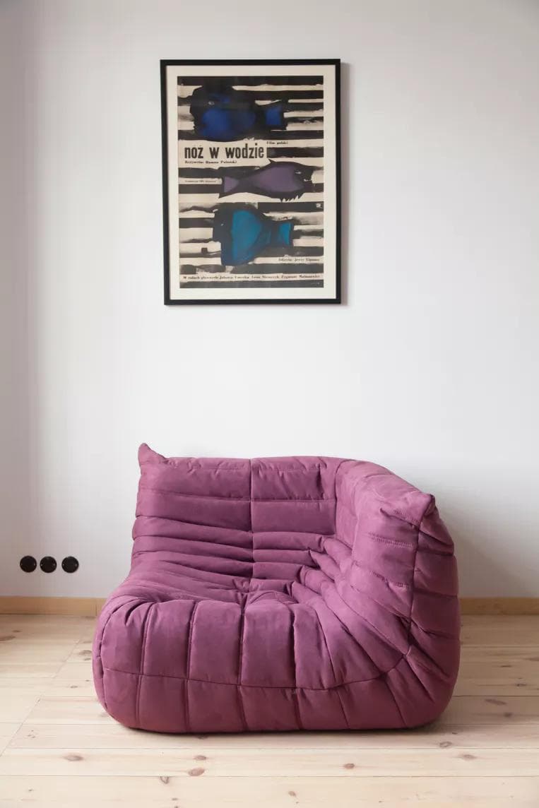 Narożnik Togo, mikrofibra bakłażan - 165758