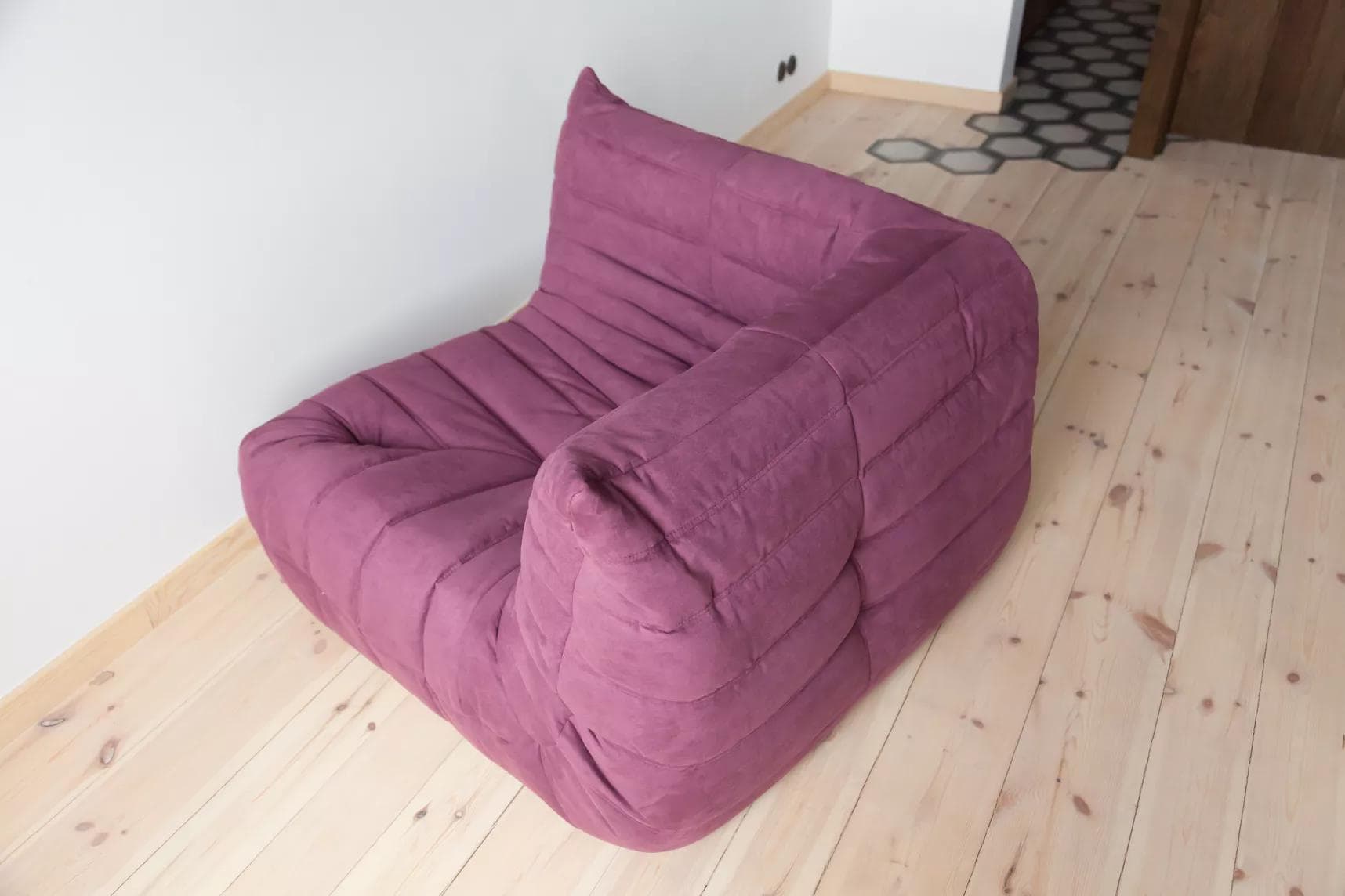 Narożnik Togo, mikrofibra bakłażan - 165756