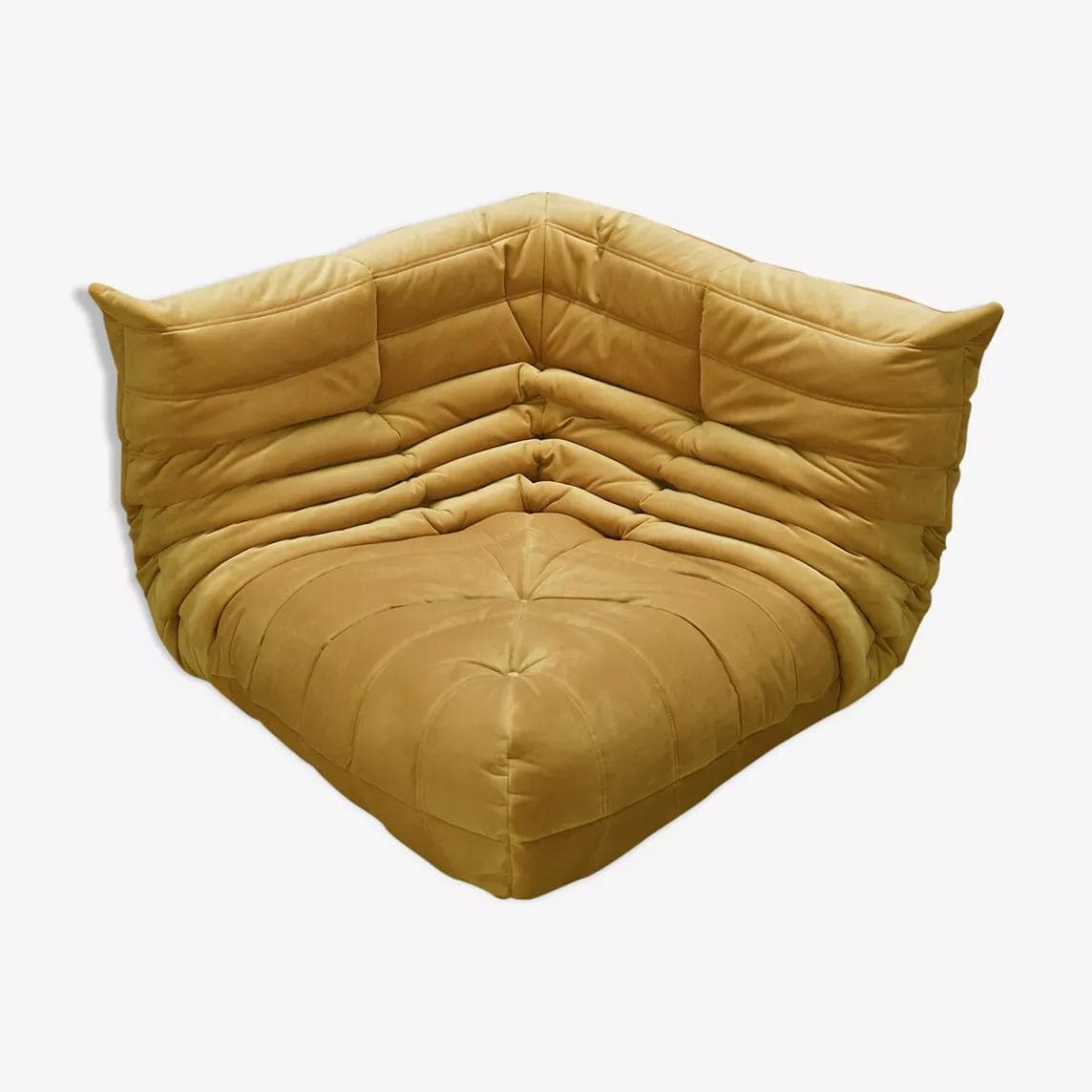 Narożnik Togo, velvet musztardowy żółty - 165320