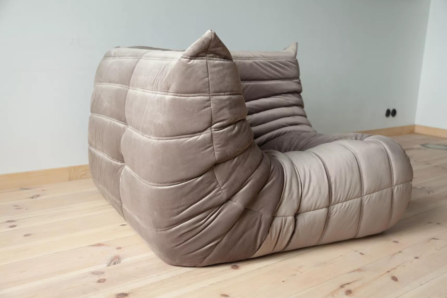 Narożnik Togo, velvet szary ciepły - 165187