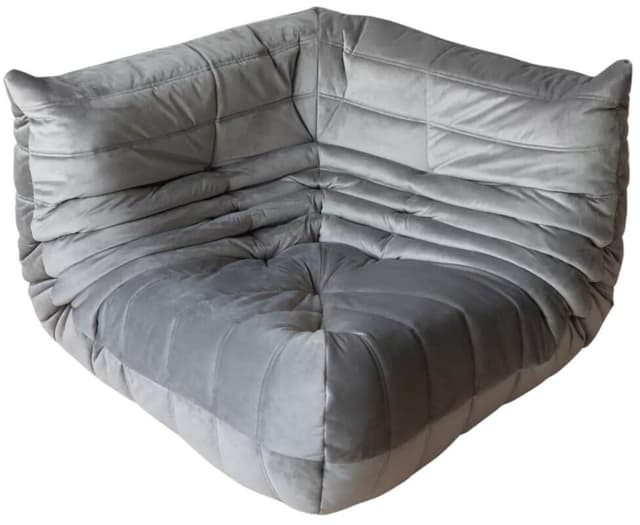 Narożnik Togo, velvet szary srebrny - WYMIARY