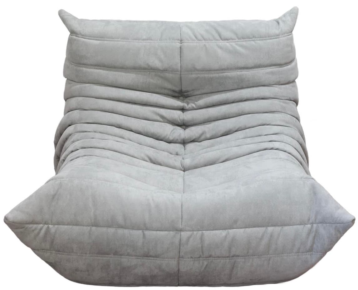 Fotel wypoczynkowy Togo, mikrofibra jasny szary