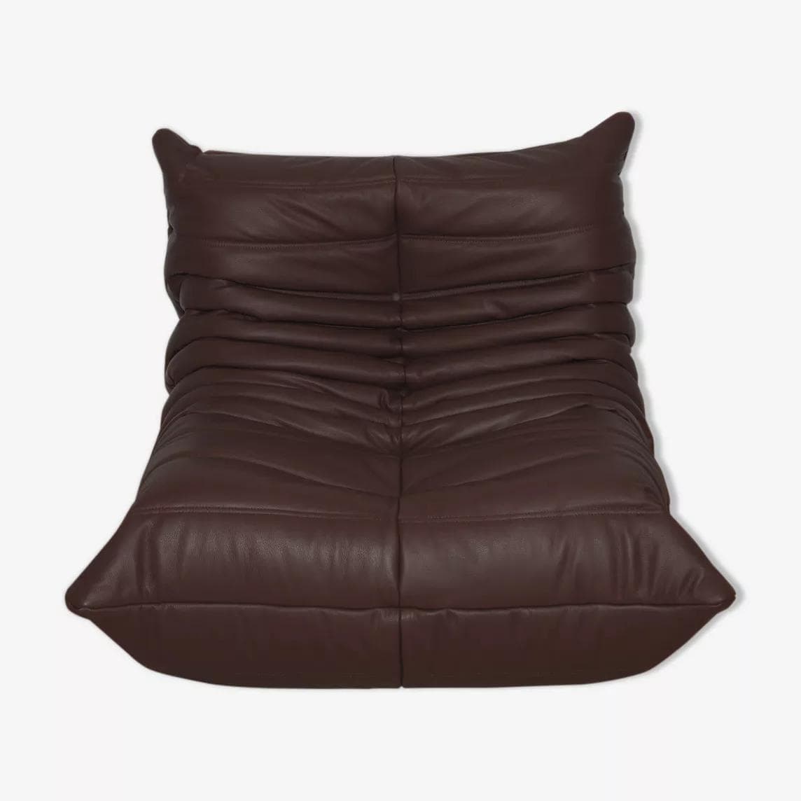 Fotel wypoczynkowy Togo, skóra brązowa madras - 165783